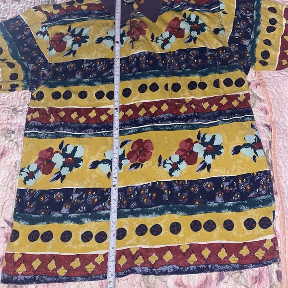 Tommy Bahama Polo Shirt Men Size Large Floral Print Short Sleeve Hawaiian - Picture 3 of 10